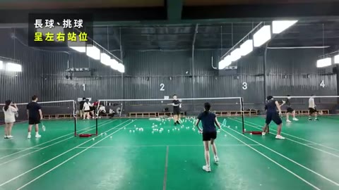 單人後場擊球輪轉 (左右側)