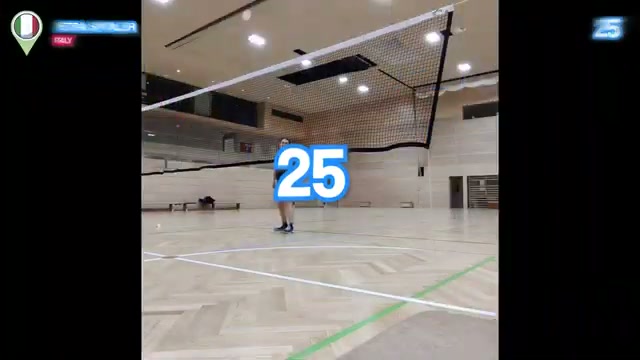正手長球發球練習
