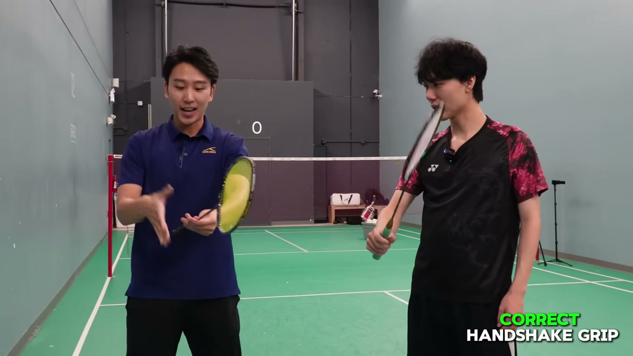 正確握拍：握手式握拍