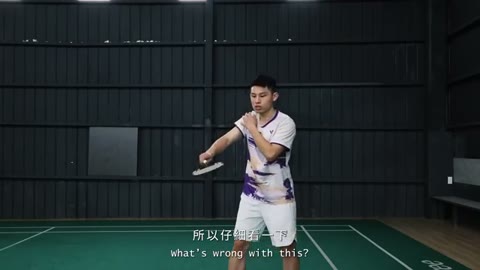 引拍時拍面錯誤朝向