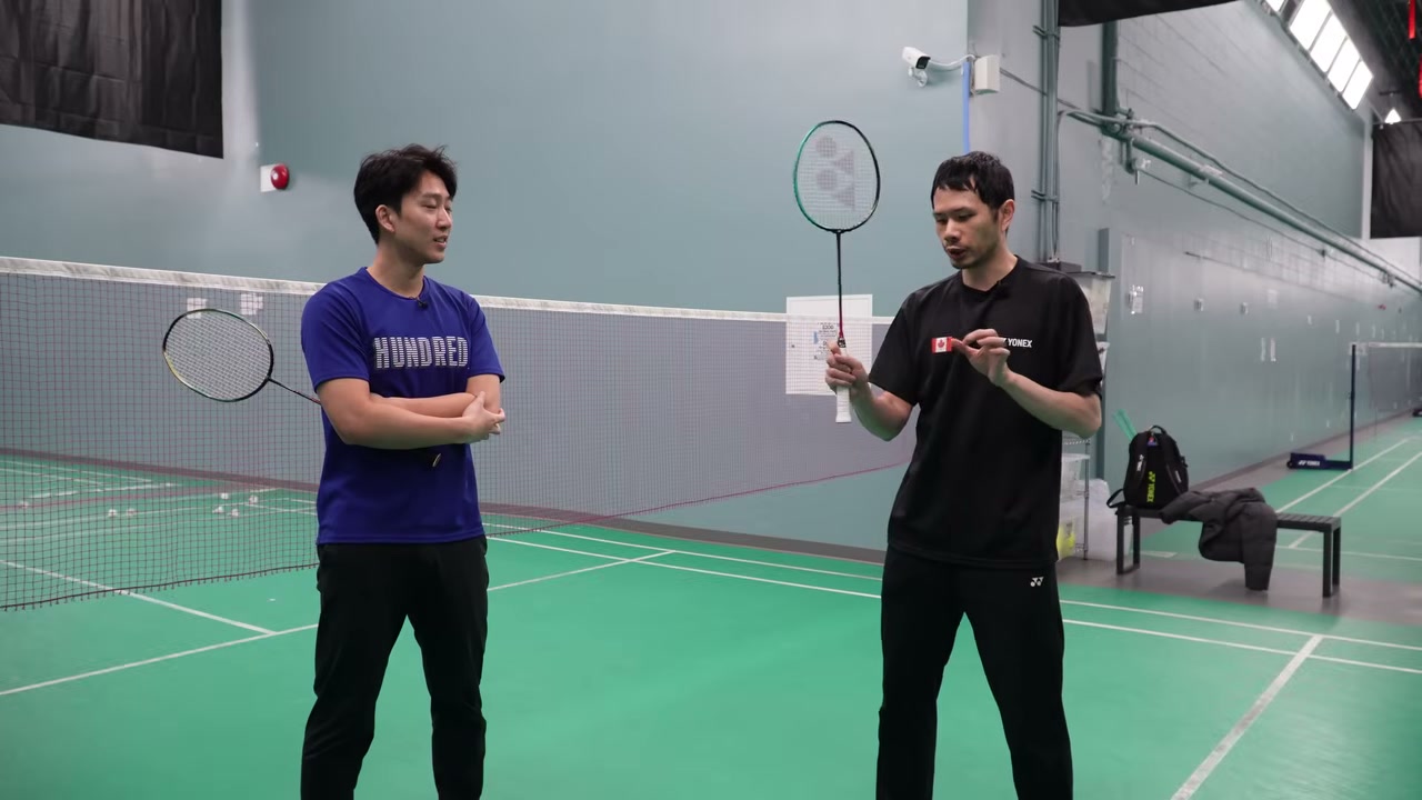 網前擊球點與拍面角度